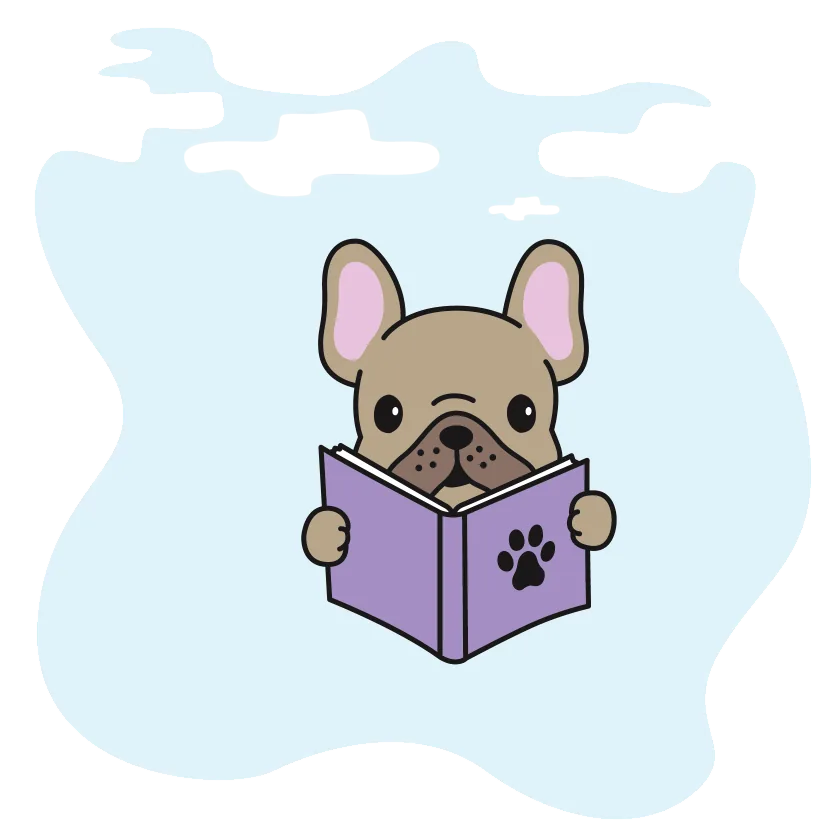 Cute illustration of a reading a book
